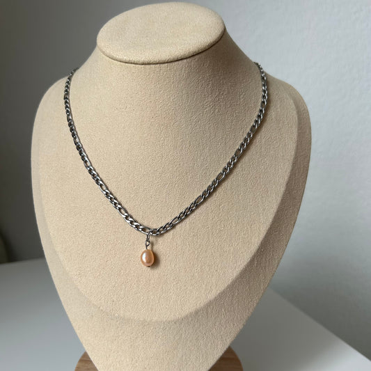 Modèle unique - Collier argent perle d’eau douce rose