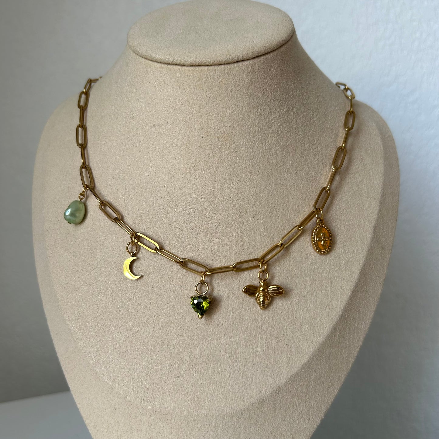 Modèle unique - Collier charms vert