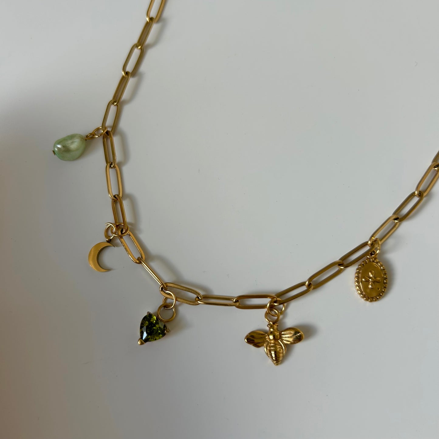 Modèle unique - Collier charms vert