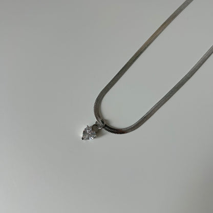 Modèle unique - Collier cœur argent