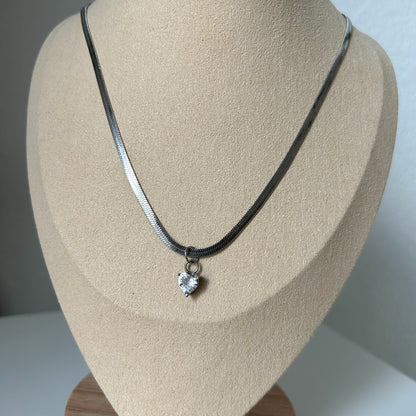 Modèle unique - Collier cœur argent